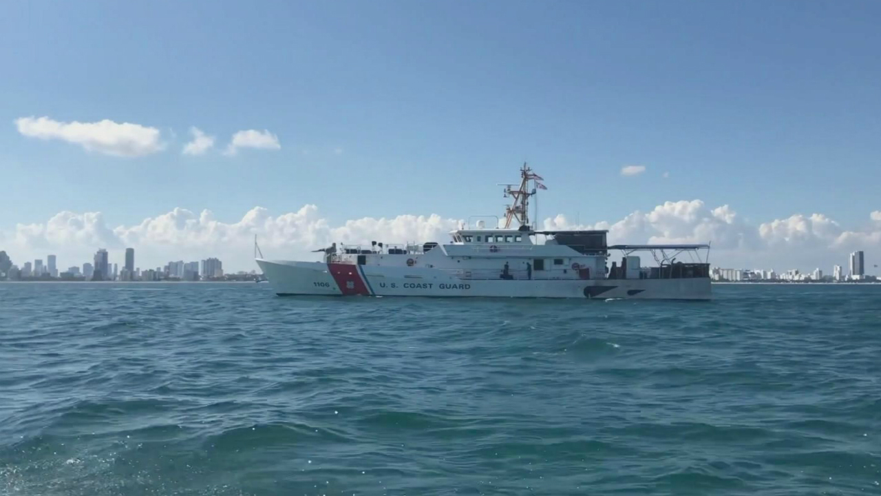 The Coast Guard Cutter Paul Clark is based in the Port of Miami and patrols the waters of South Florida for migrants and drug-runners. (Samantha-Jo Roth/Spectrum News)
