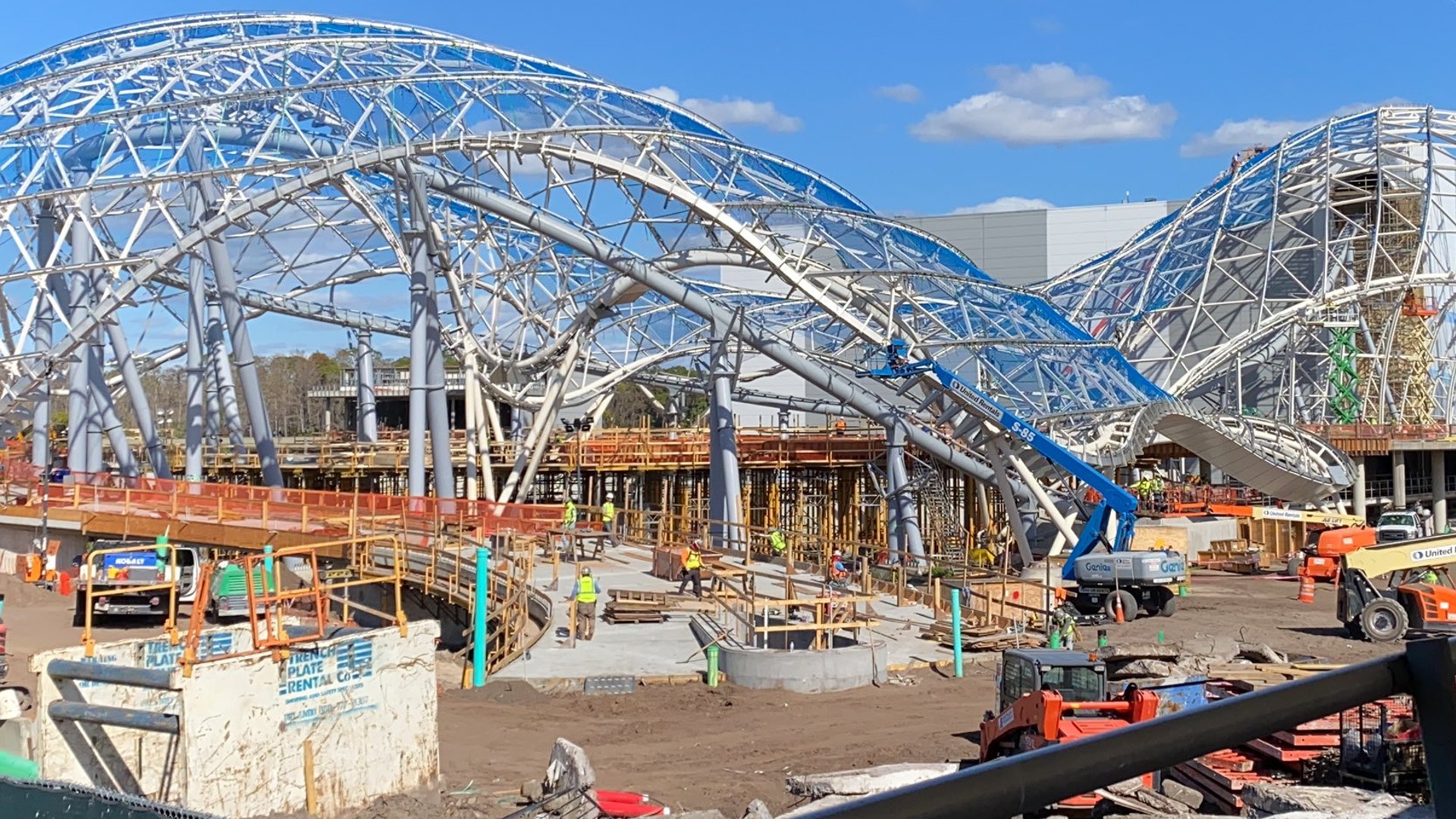 Construction progresses on Disney World's Tron attraction