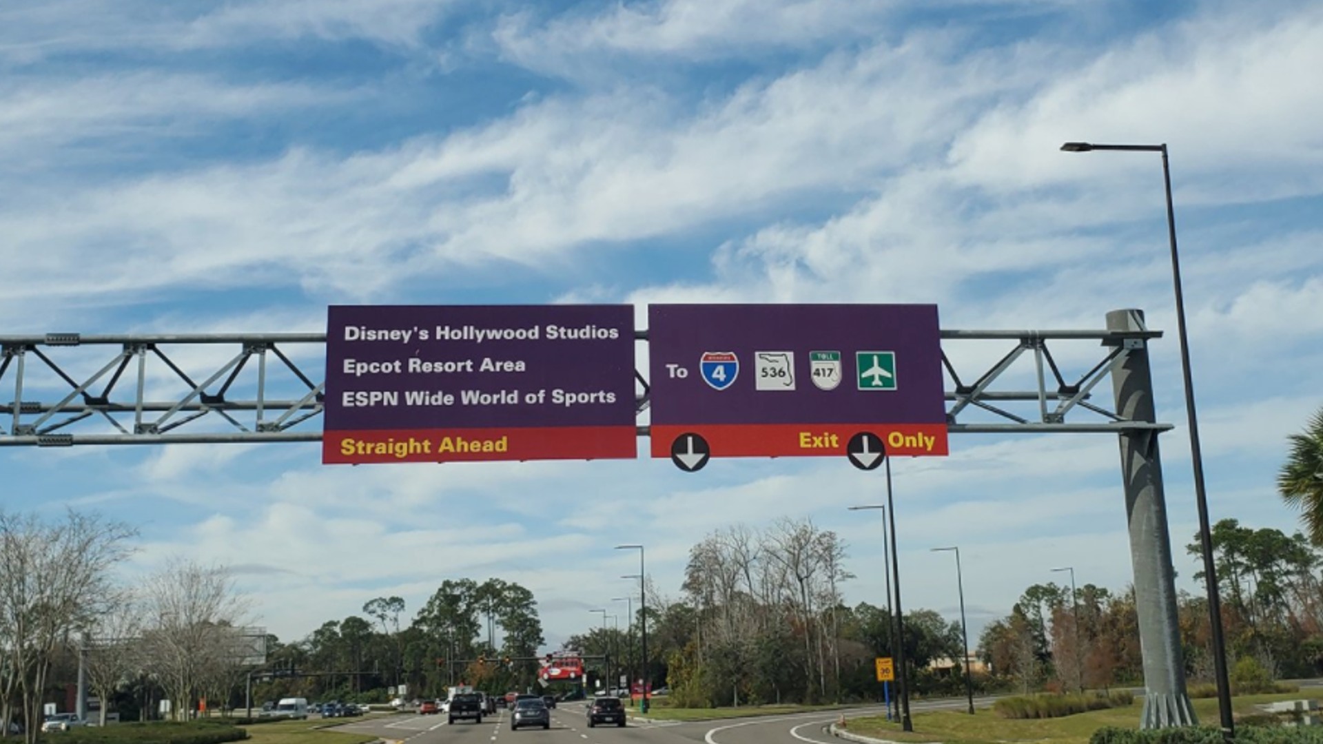 Disney World updates road signs with new color scheme